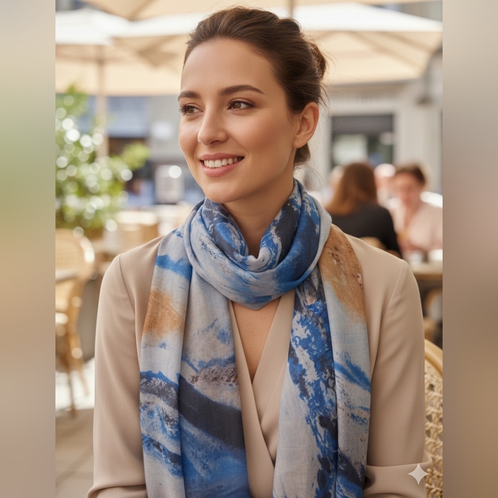 El Corte Inglés Large Italian silk scarf